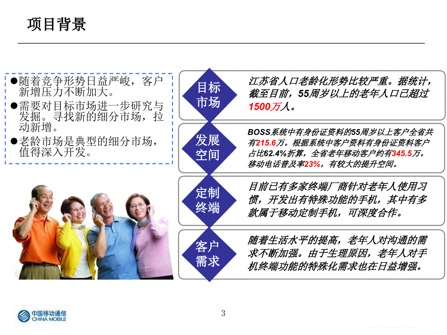 江苏移动老龄市场开发工作汇报ppt30_第3页