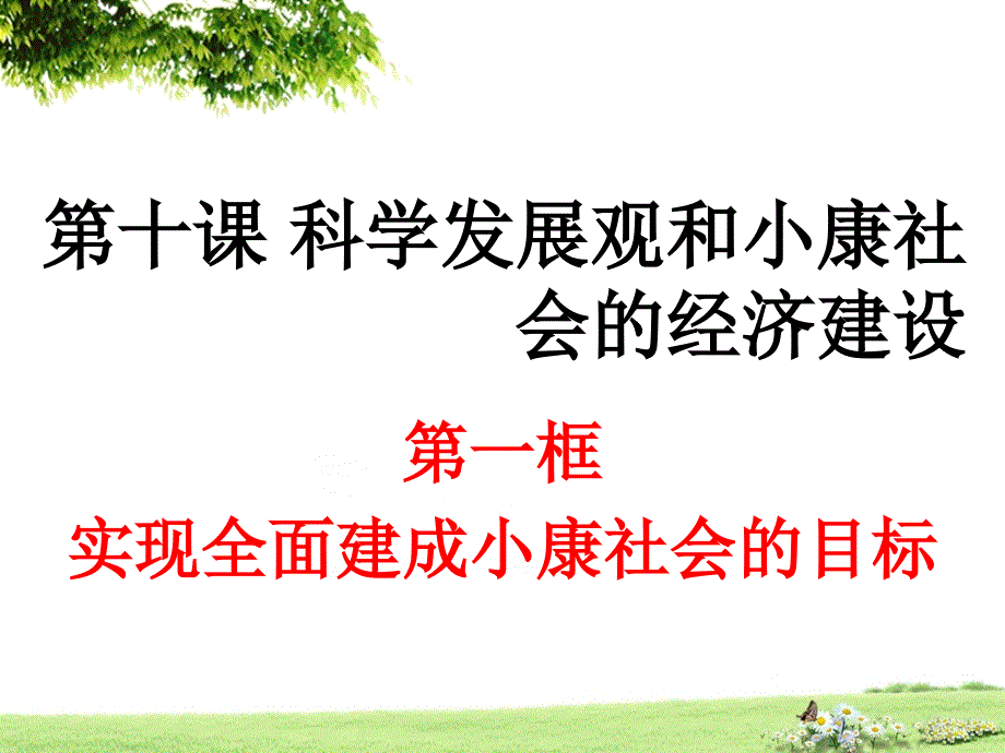 第十课 科学发展观和小康社会的经济建设.ppt_第1页