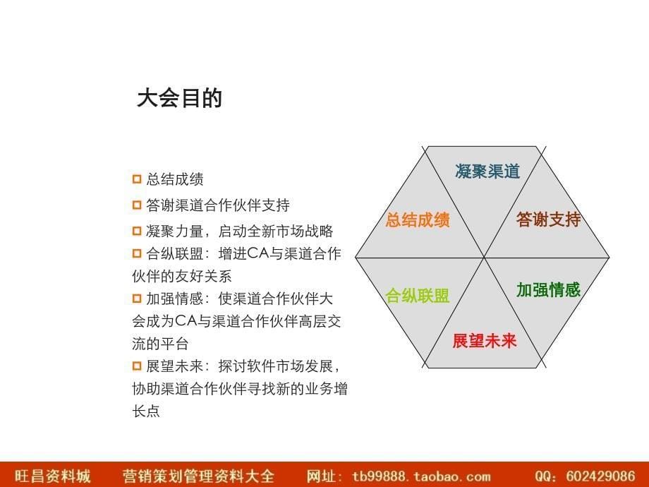 活动CA北亚渠道合作伙伴大会提案稿2005_第5页