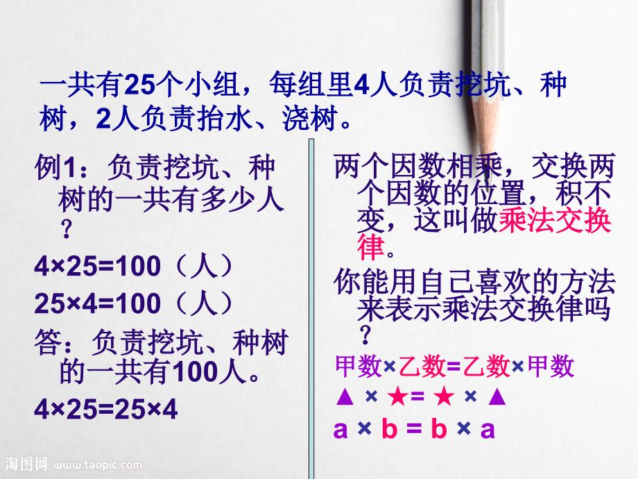 小学数学乘法交换律和结合律ppt课件_第4页