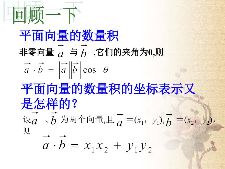 平面向量垂直以及夹角的坐标表示优秀课件_第2页