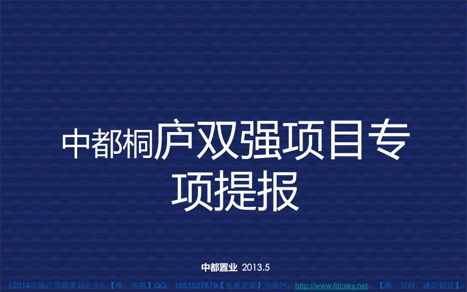 5月杭州中都桐庐双强项目专项提报_第1页