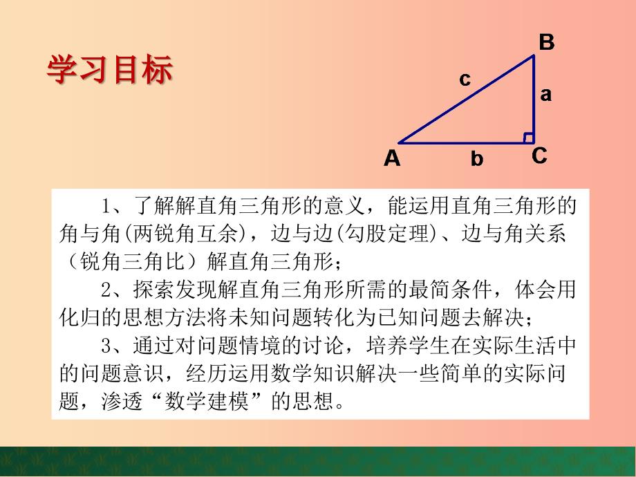 九年级数学上册 第2章 解直角三角形 2.4 解直角三角形课件 （新版）青岛版.ppt_第2页