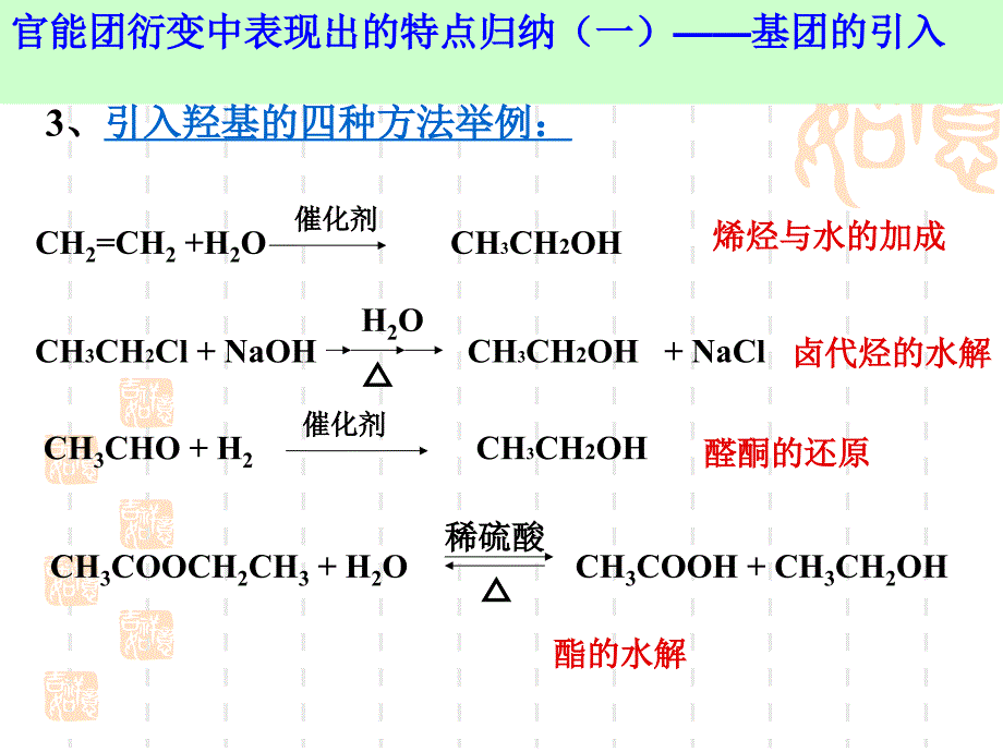 有机化合物之间的转化及官能团的演变_第4页