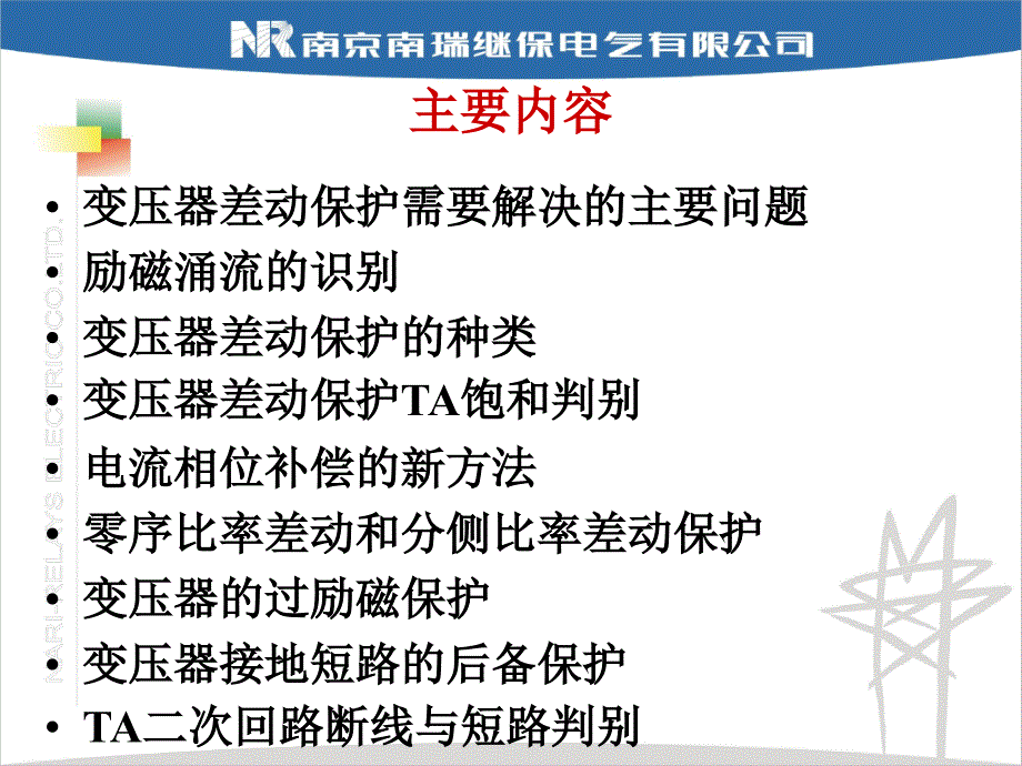 南瑞继保RCS978变压器保护原理介绍(用户培训)_第2页