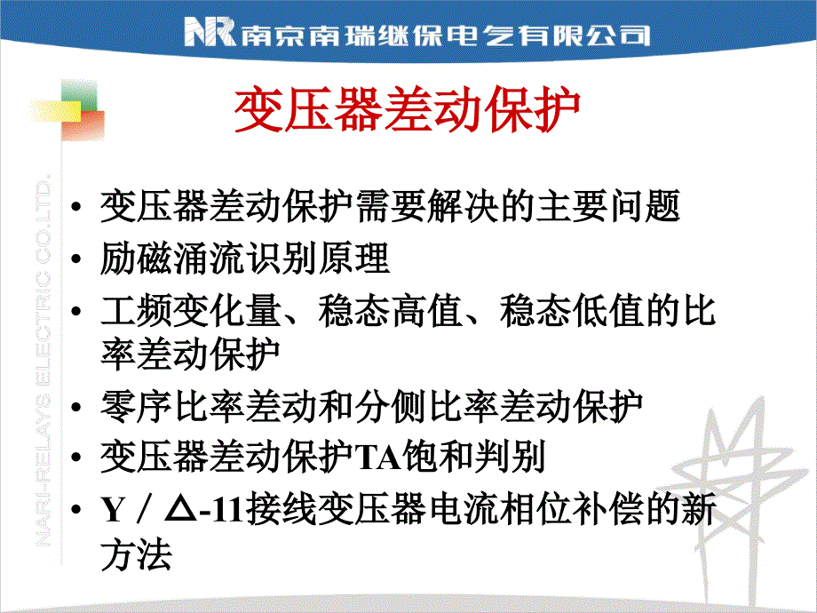 南瑞继保RCS978变压器保护原理介绍(用户培训)_第3页