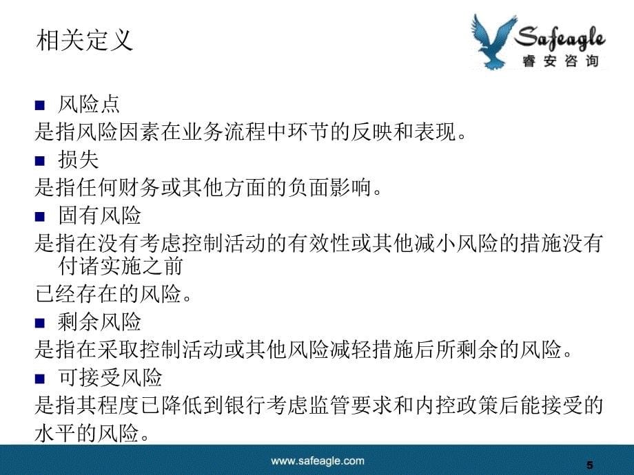 风险控制目标和控制解释严选荟萃_第5页