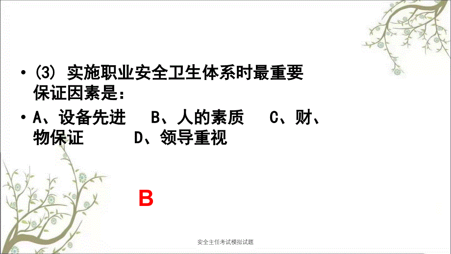 安全主任考试模拟试题PPT课件_第4页