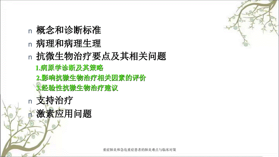 重症肺炎和急危重症患者的肺炎难点与临床对策_第2页