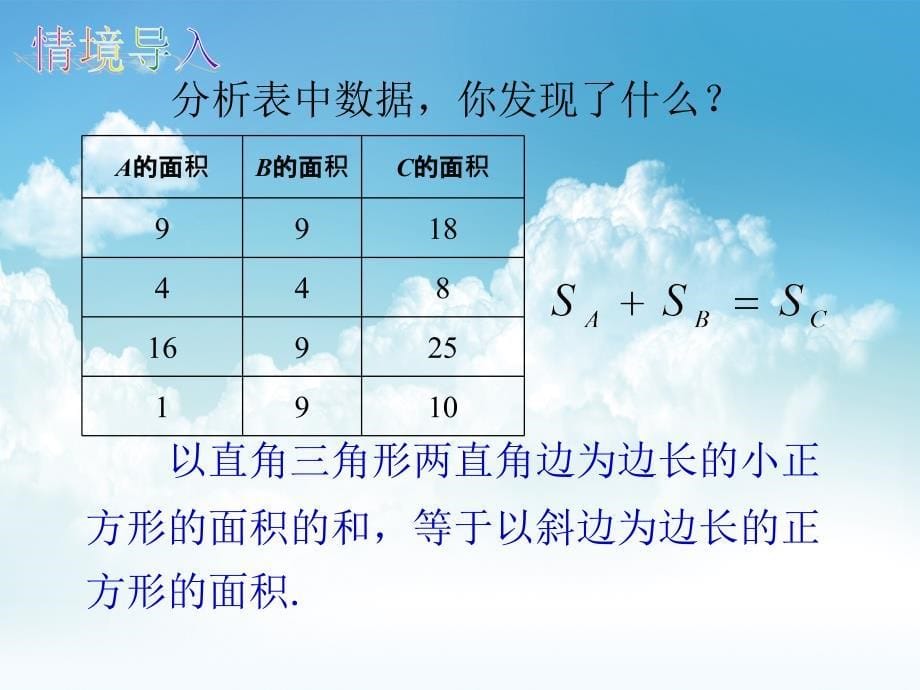 新编【北师大版】初中数学ppt课件 探索勾股定理ppt课件11_第5页