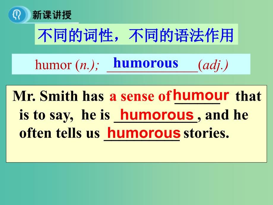 高中英语 Unit 3 A taste of English humour Period 2 Vocabulary课件 新人教版必修4.ppt_第4页