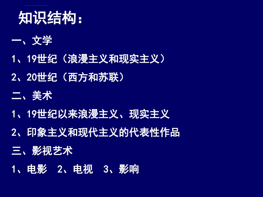 人民版必修3第8单元一轮复习课件19世纪以来的世界文学艺术课件ppt_第4页