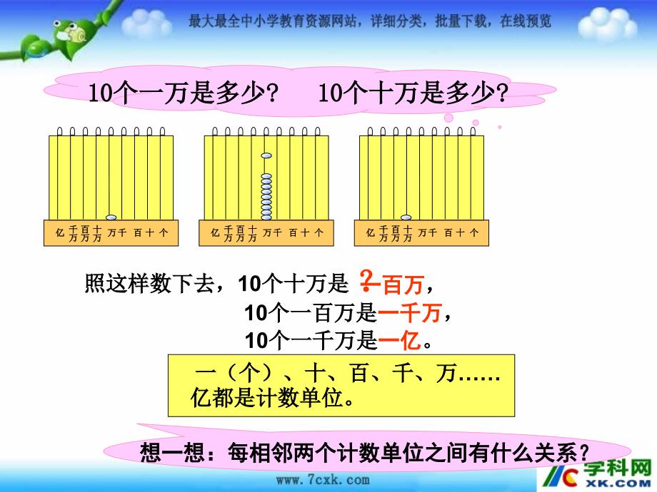 人教版数学四上亿以内数的读法和写ppt课件3_第4页