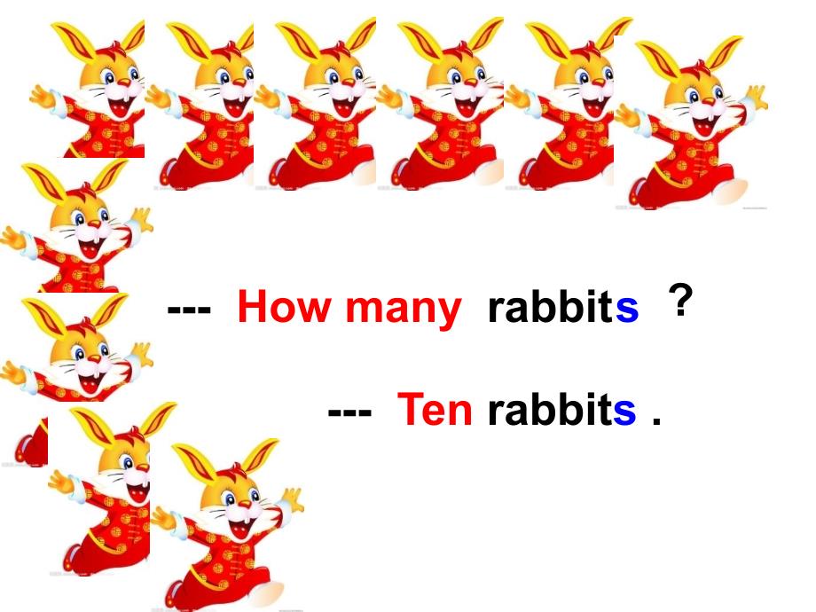 三年级下册英语课件Lesson VHow many rabbits∣川教版(三年级起点) (共12张PPT)_第2页