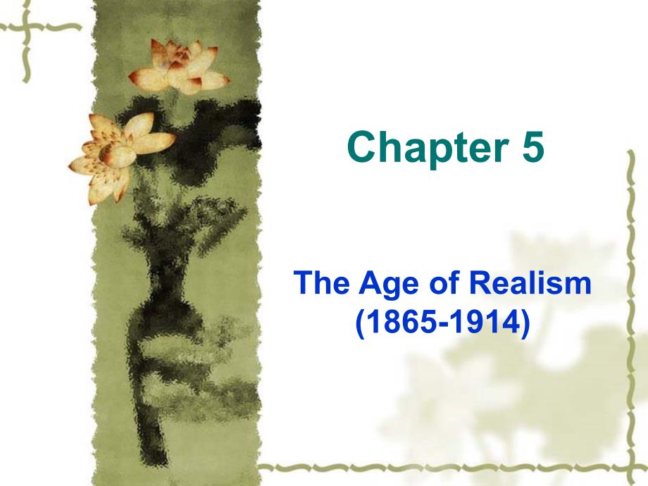 Chapter5Realism大四美国文学课件_第1页