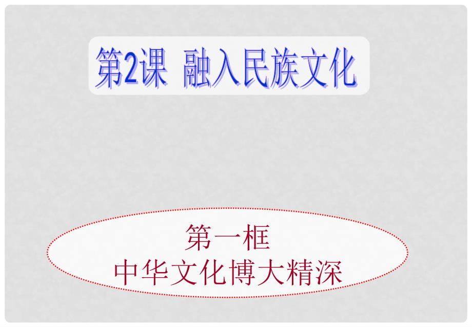 九年级政治全册 第九课第一站 中华文化博大精深课件 北师大版_第1页