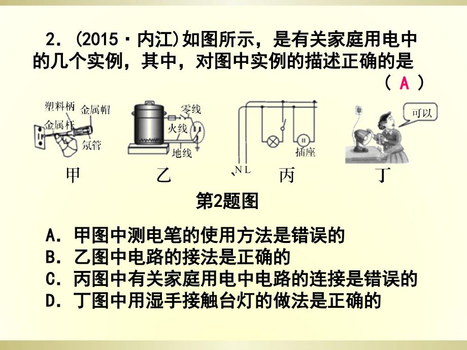 课后练习25家庭电路.ppt_第2页