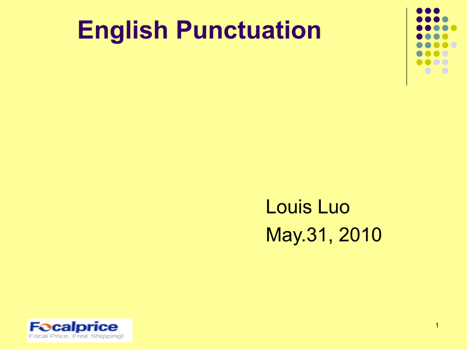 EnglishPunctuation英文标点符号之使用PPT课件_第1页