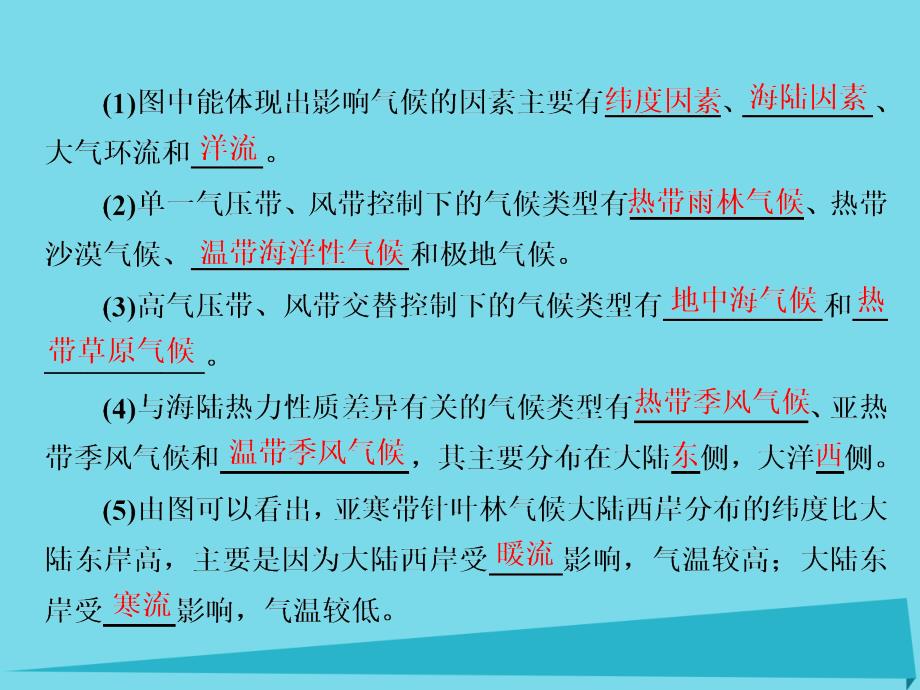 高三地理复习 第一部分 第二章 地球上的大气 第四讲 世界主要气候类型及判读课件_第3页