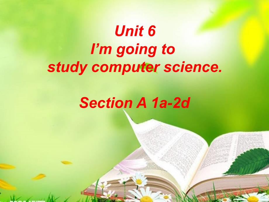 八年级英语上册 Unit 6 I’m going to study computer science（第2课时）Section A（1a2d）课件 （新版）人教新目标版_第1页