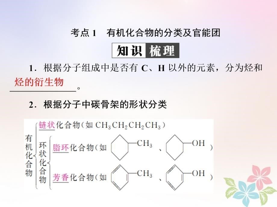 全国版2019版高考化学一轮复习有机化学基础第1节认识有机化合物课件_第5页