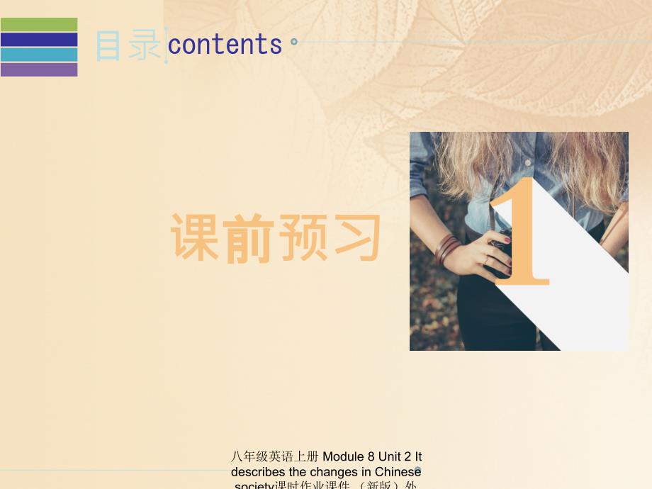 最新八年级英语上册Module8Unit2ItdescribesthechangesinChinesesociety课时作业课件_第3页