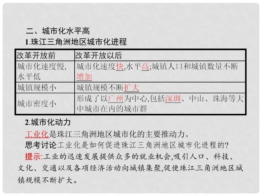 高中地理 第四单元 区域综合开发与可持续发展 4.3 经济发达地区的可持续发展——以珠江三角洲地区为例课件 鲁教版必修3_第5页