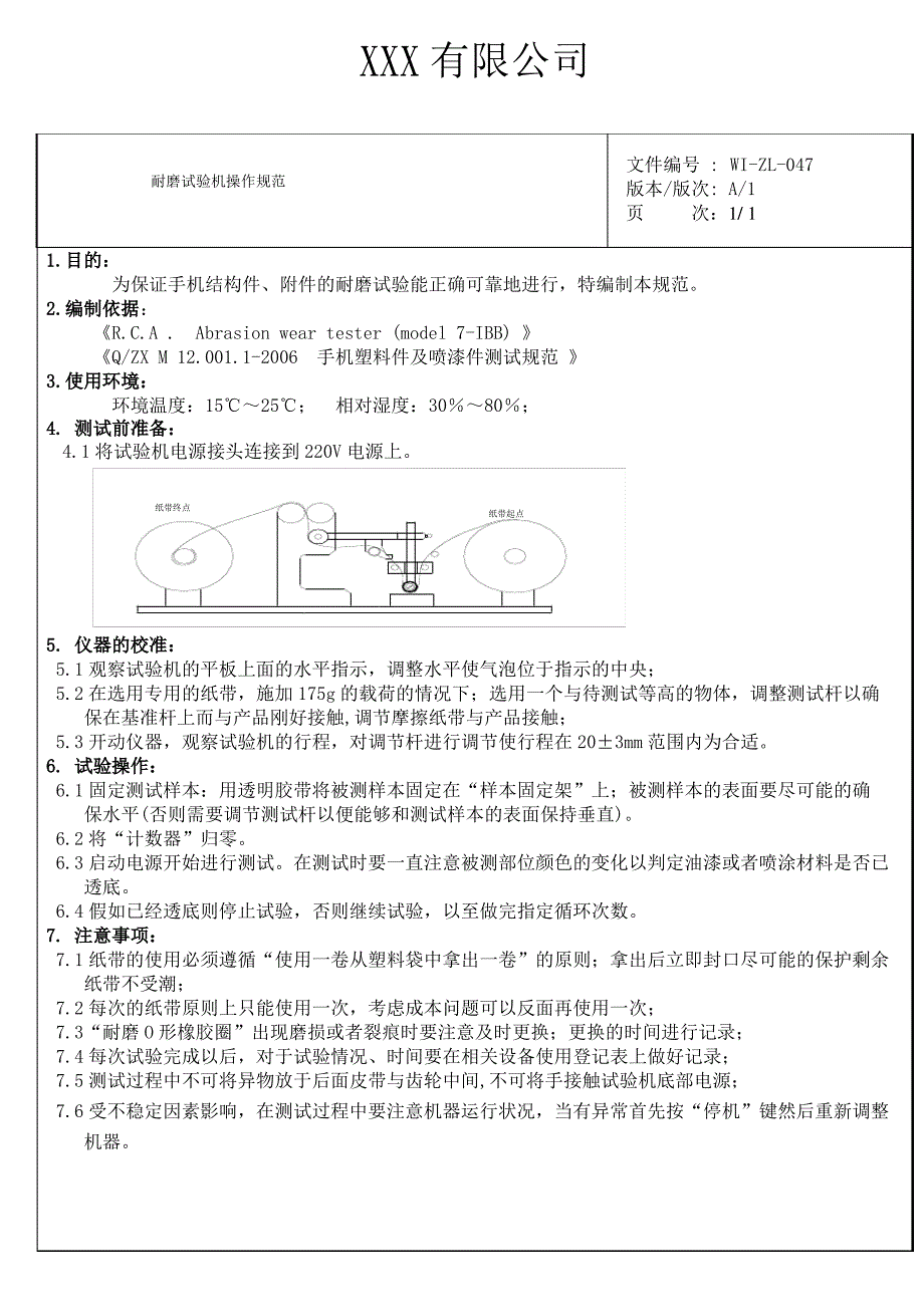 耐磨试验机操作规范_第1页