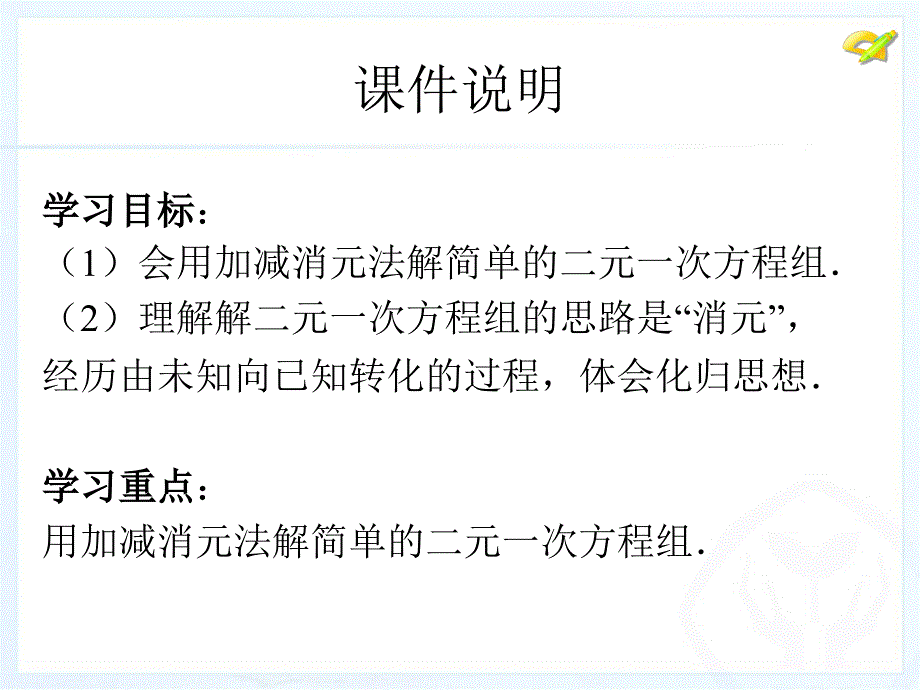 消元—解二元一次方程组（3）_第3页