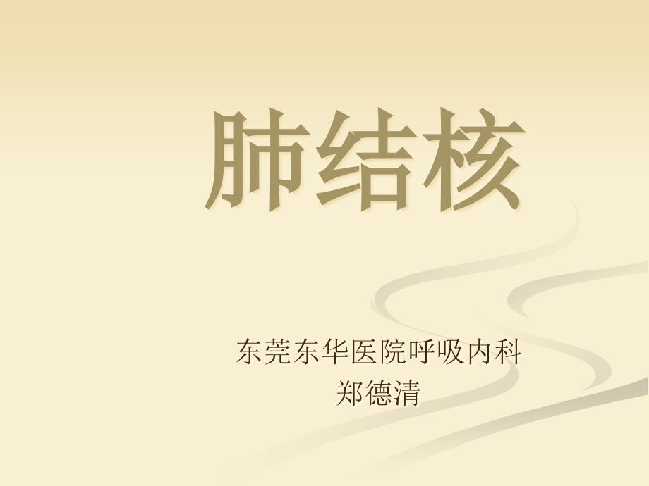 肺结核幻灯PPT课件