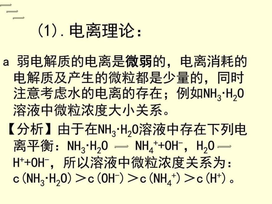 高考化学专题讲座四溶液中粒子浓度大小的比较_第5页