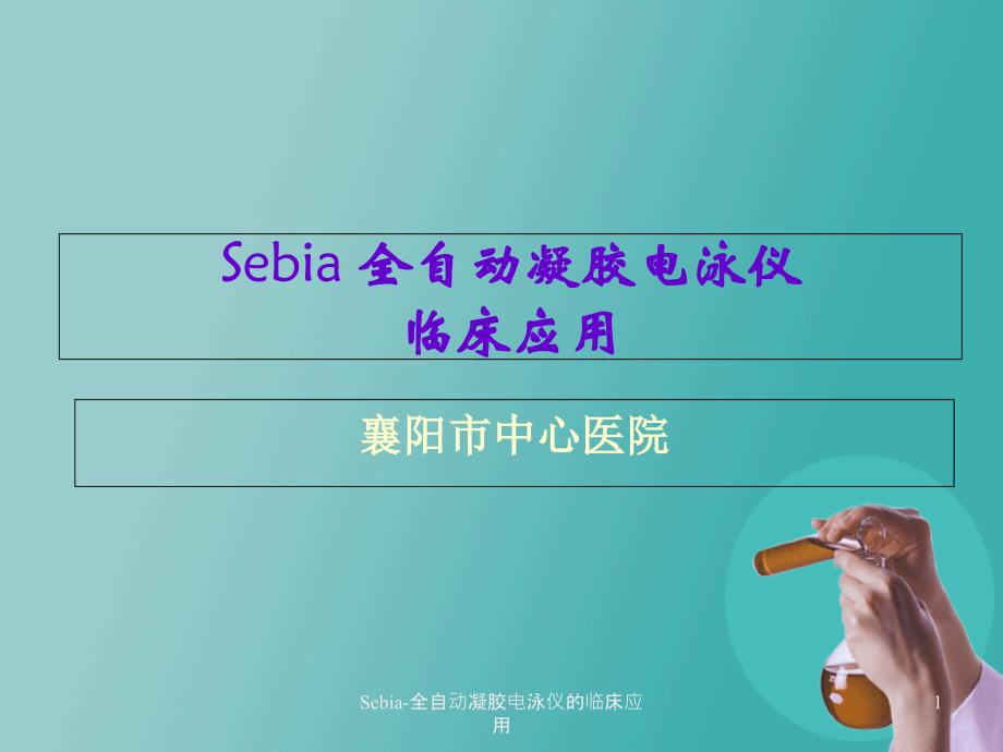 Sebia全自动凝胶电泳仪的临床应用课件_第1页