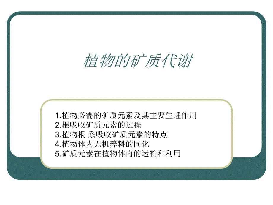 植物的矿质代谢_第1页