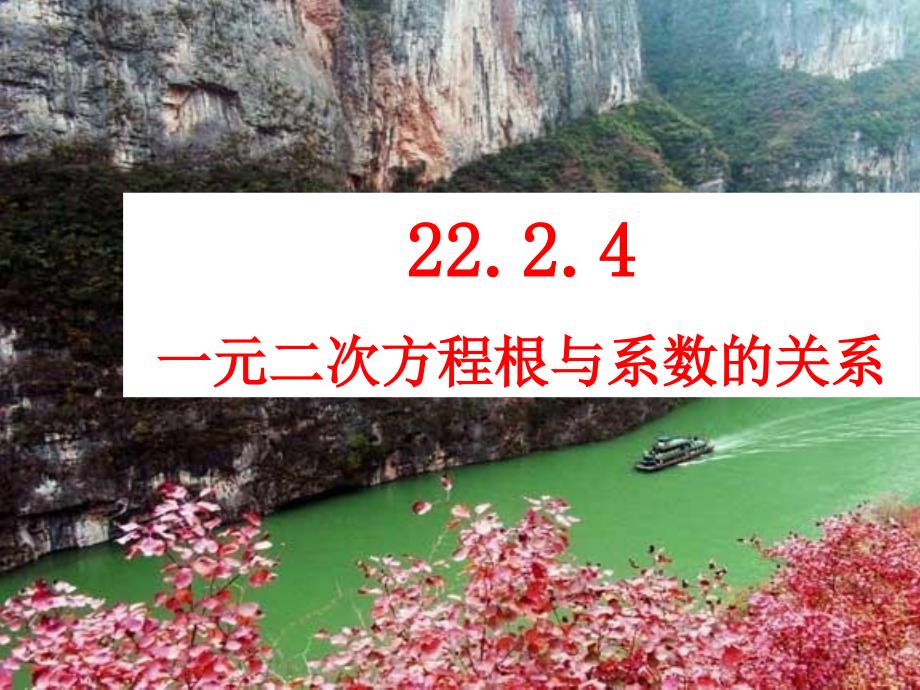 22.2.5一元二次方程根与系数关系_第1页