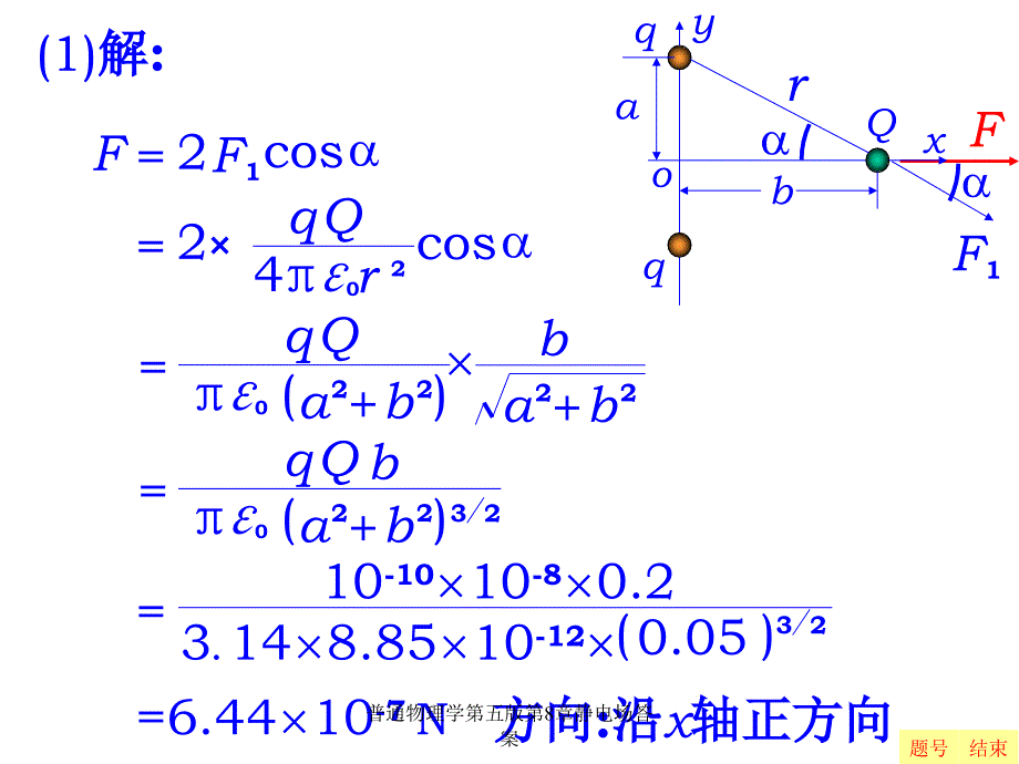 普通物理学第五版第8章静电场答案_第4页