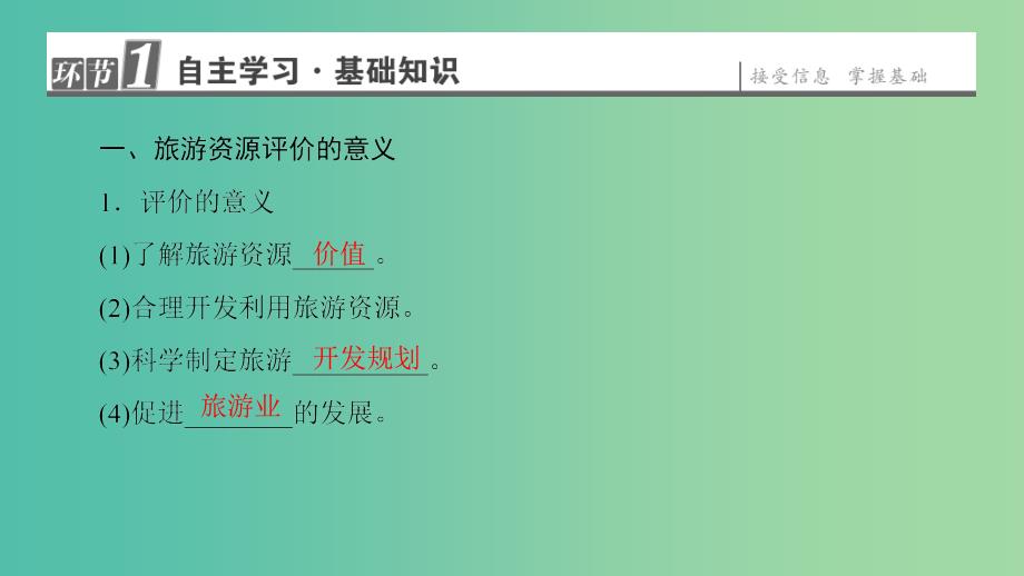 高中地理第3单元旅游资源评价与旅游规划第1节旅游资源评价课件鲁教版.ppt_第4页