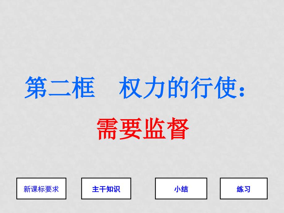 高中政治权力的行使： 需要监督课件人教版必修二_第2页