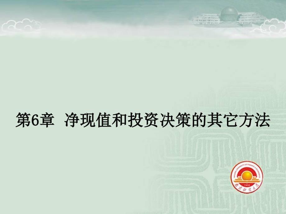 罗斯公司理财第6章净现值和投资评价的其他方法_第1页