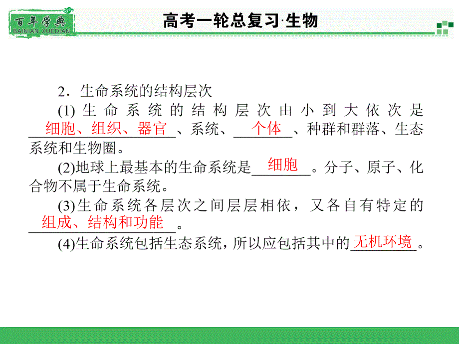 名师面对面》高考一轮生物总复习配套课件_第3页