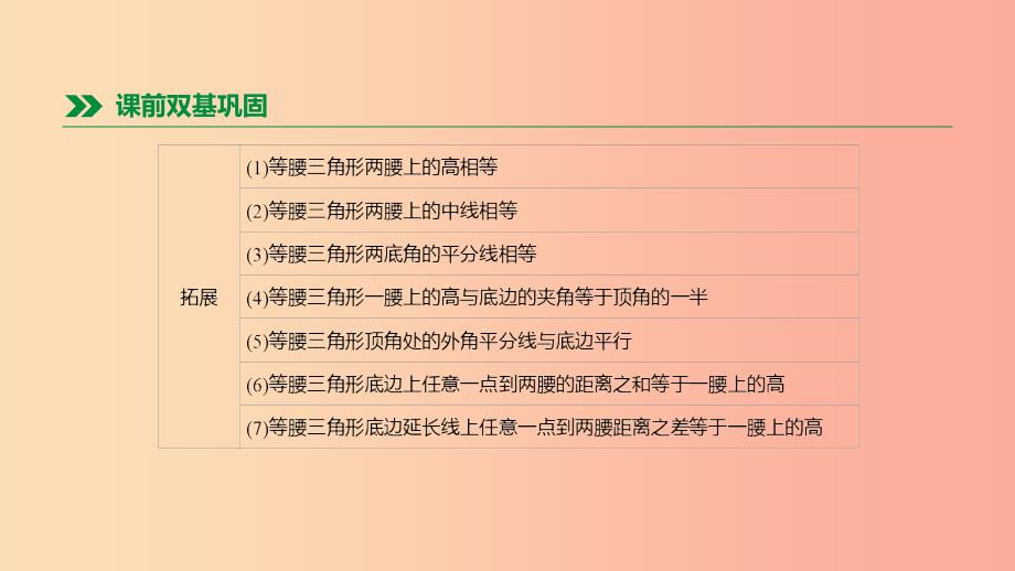 北京市2019年中考数学总复习第五单元三角形第19课时等腰三角形课件.ppt_第3页