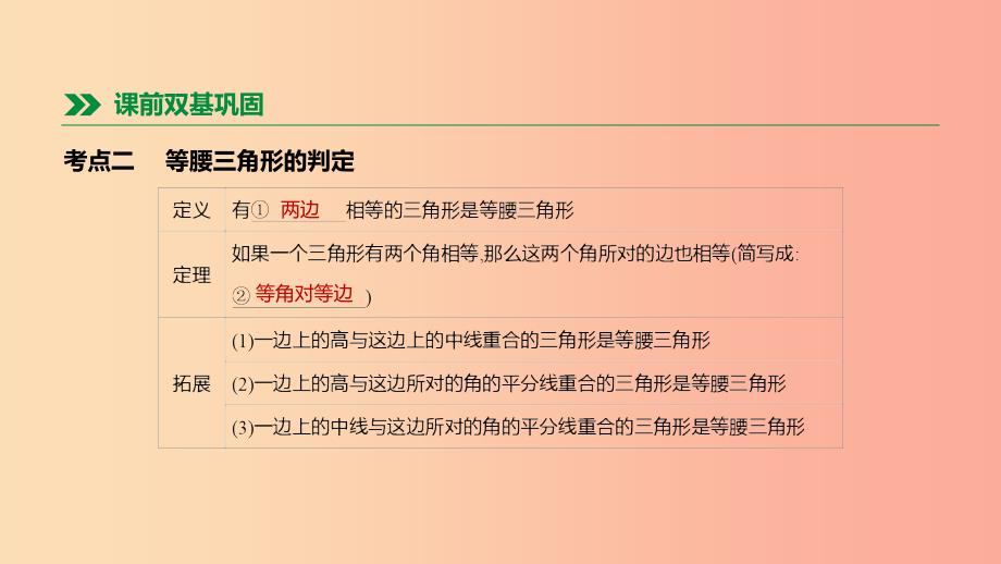 北京市2019年中考数学总复习第五单元三角形第19课时等腰三角形课件.ppt_第4页