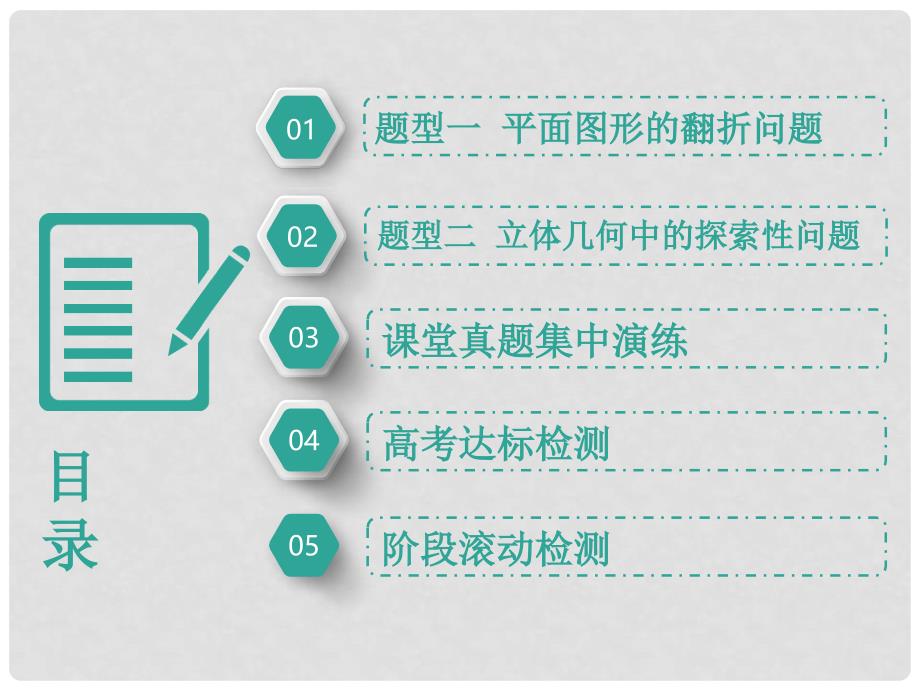 高考数学一轮复习 第十二单元 空间向量 高考研究课（二）空间向量2综合——翻折、探索课件 理_第3页