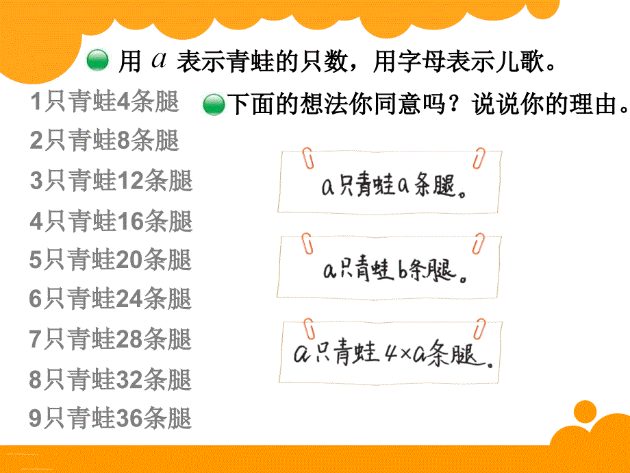 北师大版小学四年级数学下册第五单元认识方程用字母表示数课件_第3页