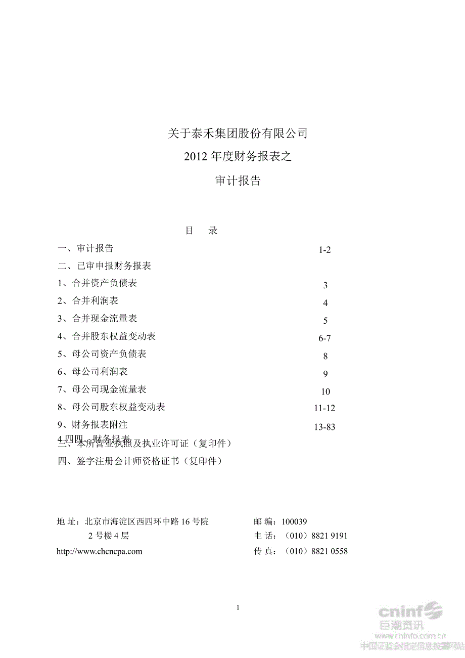 泰禾集团审计报告_第1页