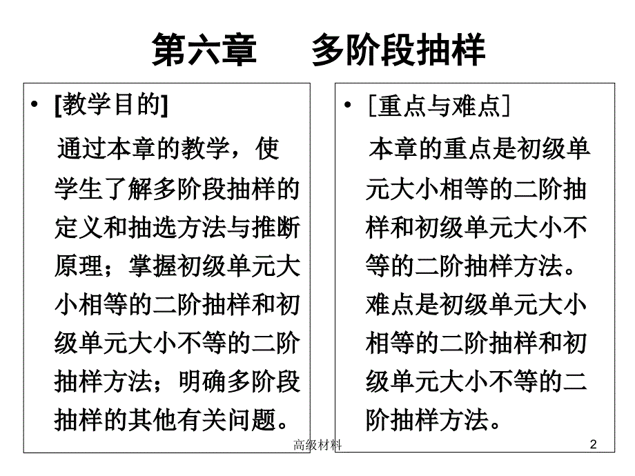 第六章 多阶段抽样#高等教育_第2页