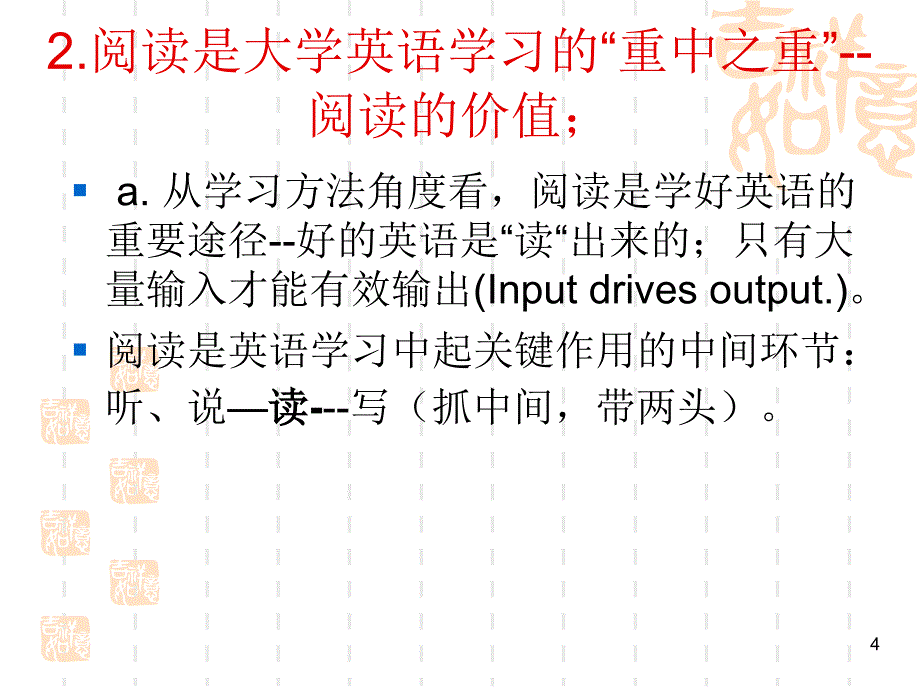 大学英语阅读教学再思考课堂PPT_第4页