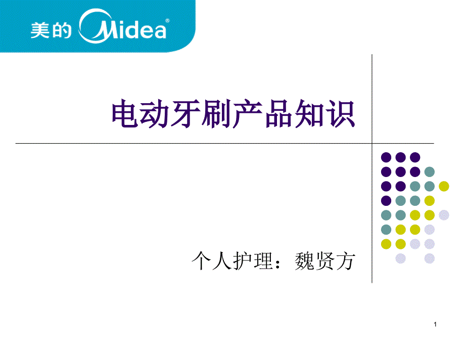 电动牙刷产品知识PPT51页_第1页