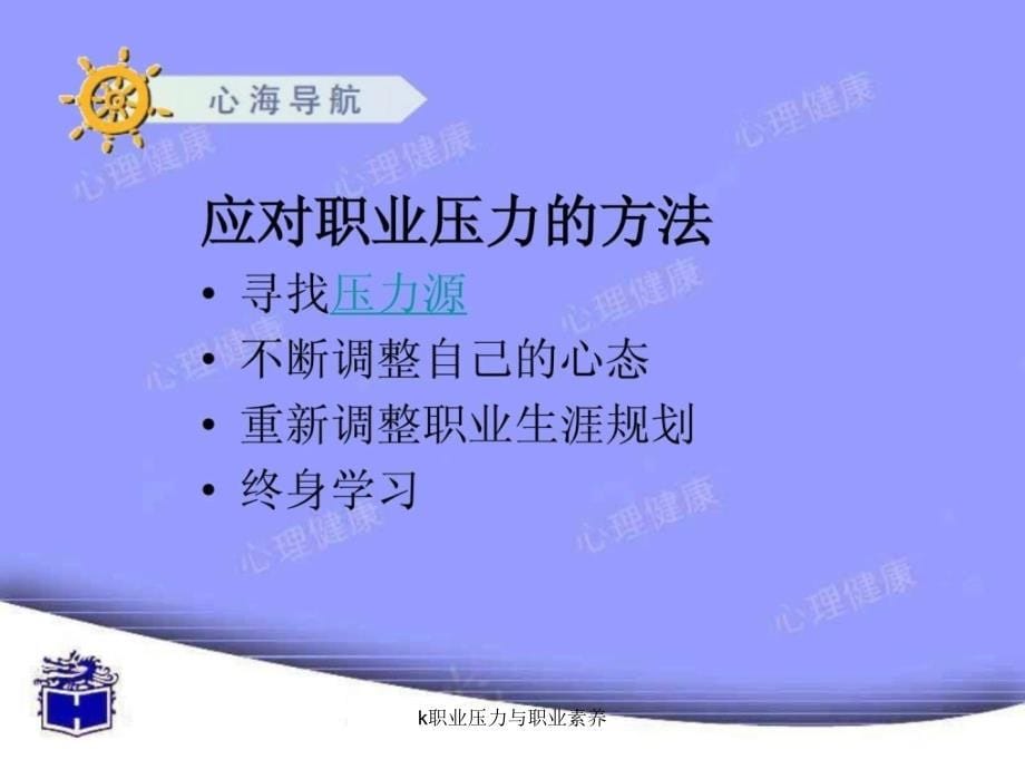 k职业压力与职业素养课件_第5页