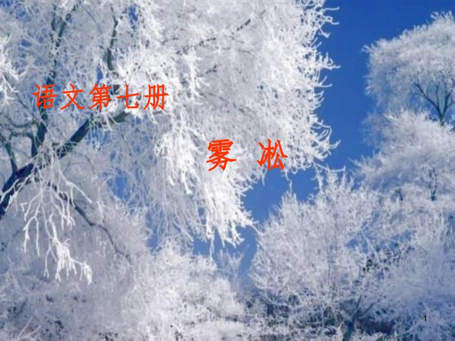 小学四年级上学期语文《雾淞》-文档资料_第1页
