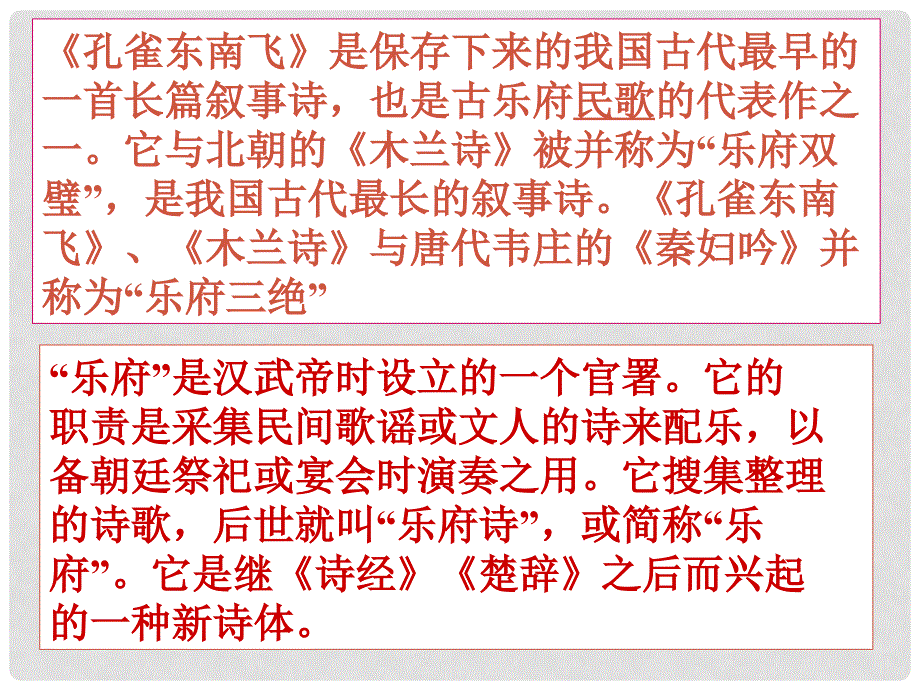 高中语文 孔雀东南飞优质课件 新人教版必修2_第2页